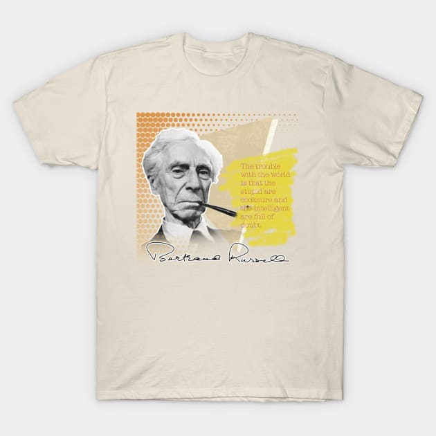 Philosophy. Bertrand Russel. Impostor syndrome T-Shirt by nerd-studios